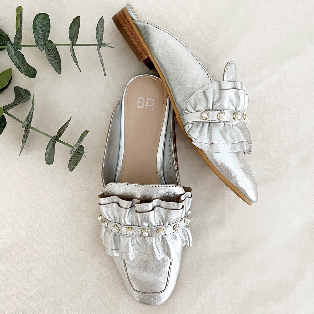 Nordstrom BP Silver Mules